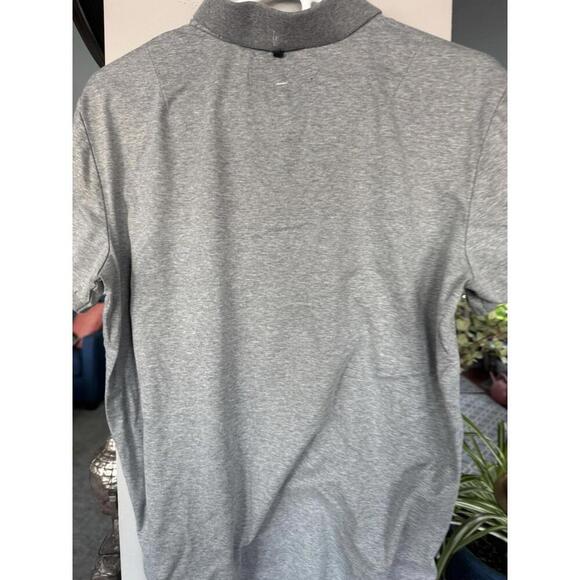 Mens rag & bone NY polo shirt heather gray w/white placket logo Sz Med - Picture 4 of 4